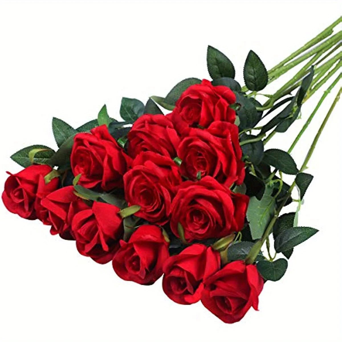 Realistischer künstlicher Rosenstrauß: 12er - Set für Hochzeit, Geburtstag & Heimdeko - ApolettaApoletta