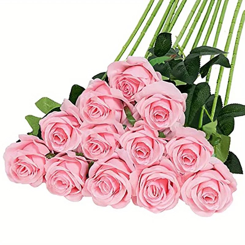 Realistischer künstlicher Rosenstrauß: 12er - Set für Hochzeit, Geburtstag & Heimdeko - ApolettaApoletta