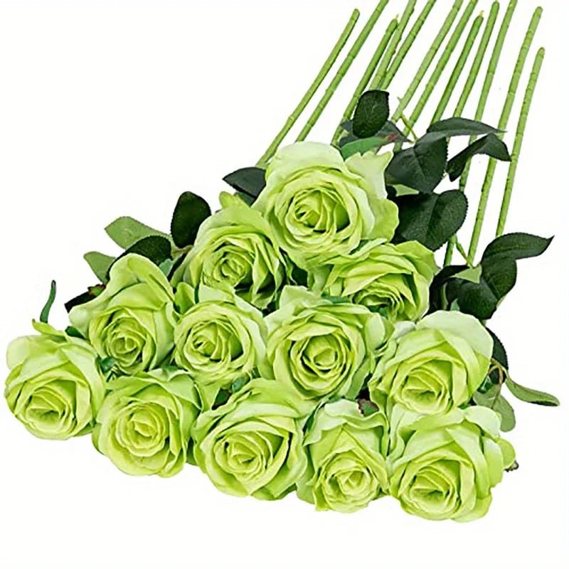 Realistischer künstlicher Rosenstrauß: 12er - Set für Hochzeit, Geburtstag & Heimdeko - ApolettaApoletta