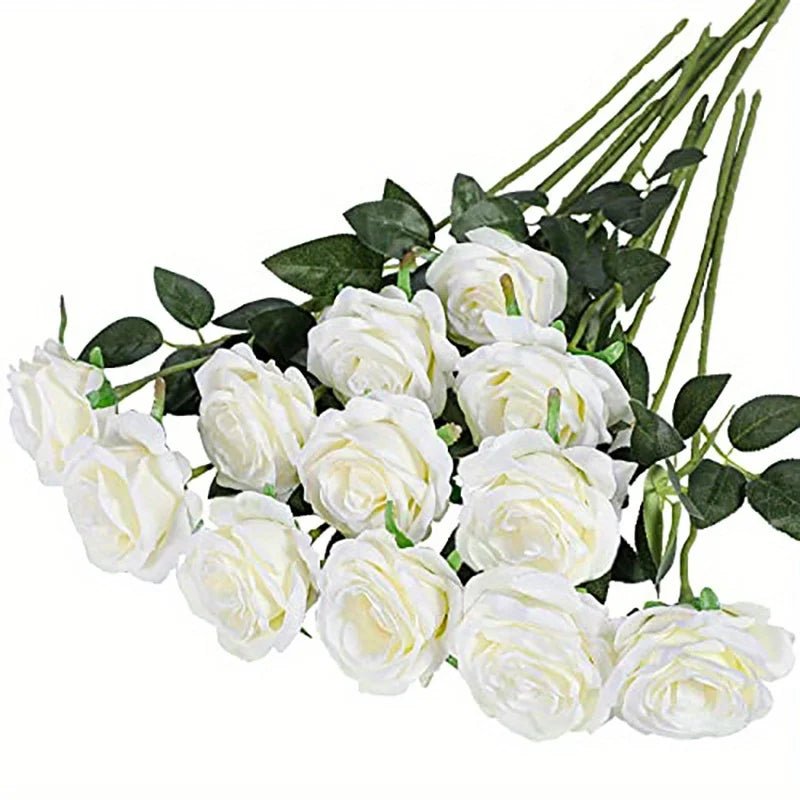 Realistischer künstlicher Rosenstrauß: 12er - Set für Hochzeit, Geburtstag & Heimdeko - ApolettaApoletta