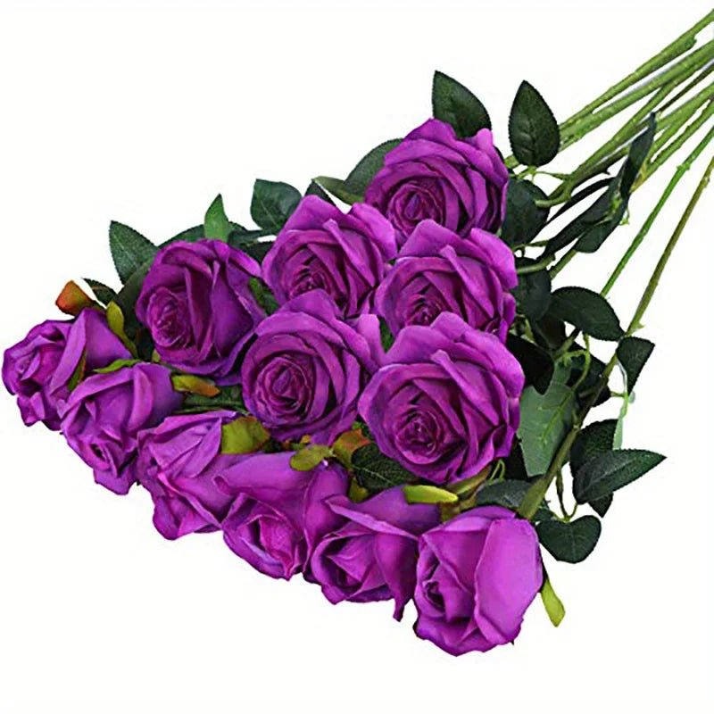 Realistischer künstlicher Rosenstrauß: 12er - Set für Hochzeit, Geburtstag & Heimdeko - ApolettaApoletta