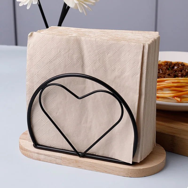 Serviettenhalter: Papierspender mit Holzsockel für Bar, Restaurant & Küche - ApolettaApoletta
