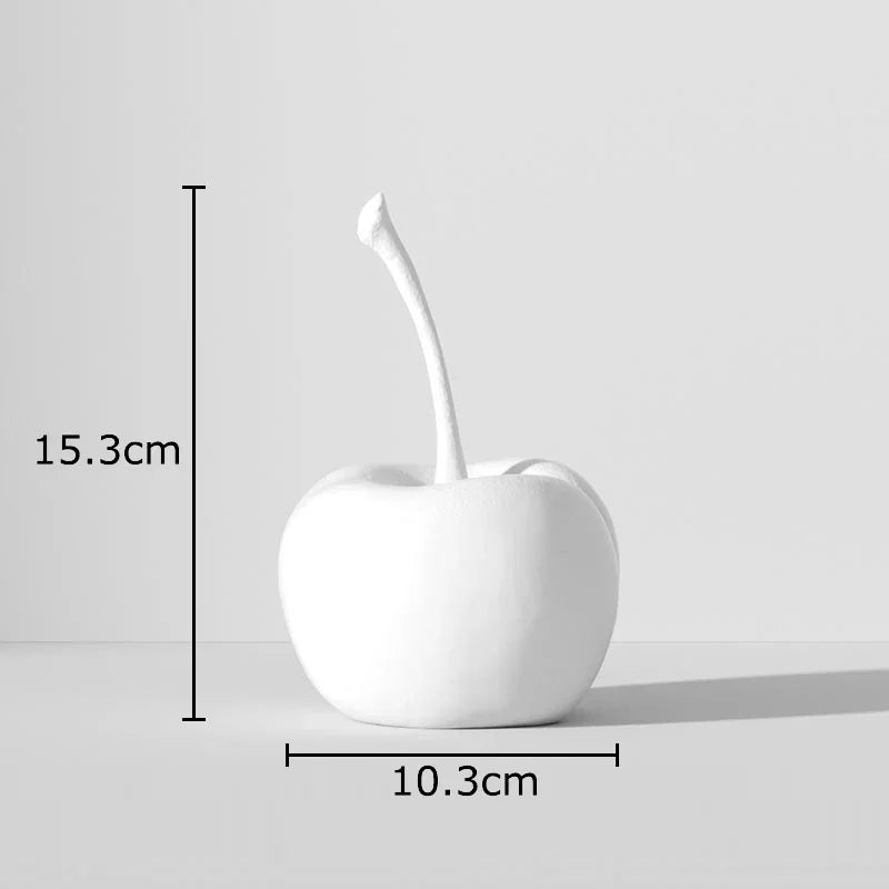 Schwarz - weiß gestreifte Apfel - /Ananas - Statue: Minimalistische Harz - Skulptur für Schreibtisch - Dekoration - ApolettaApoletta