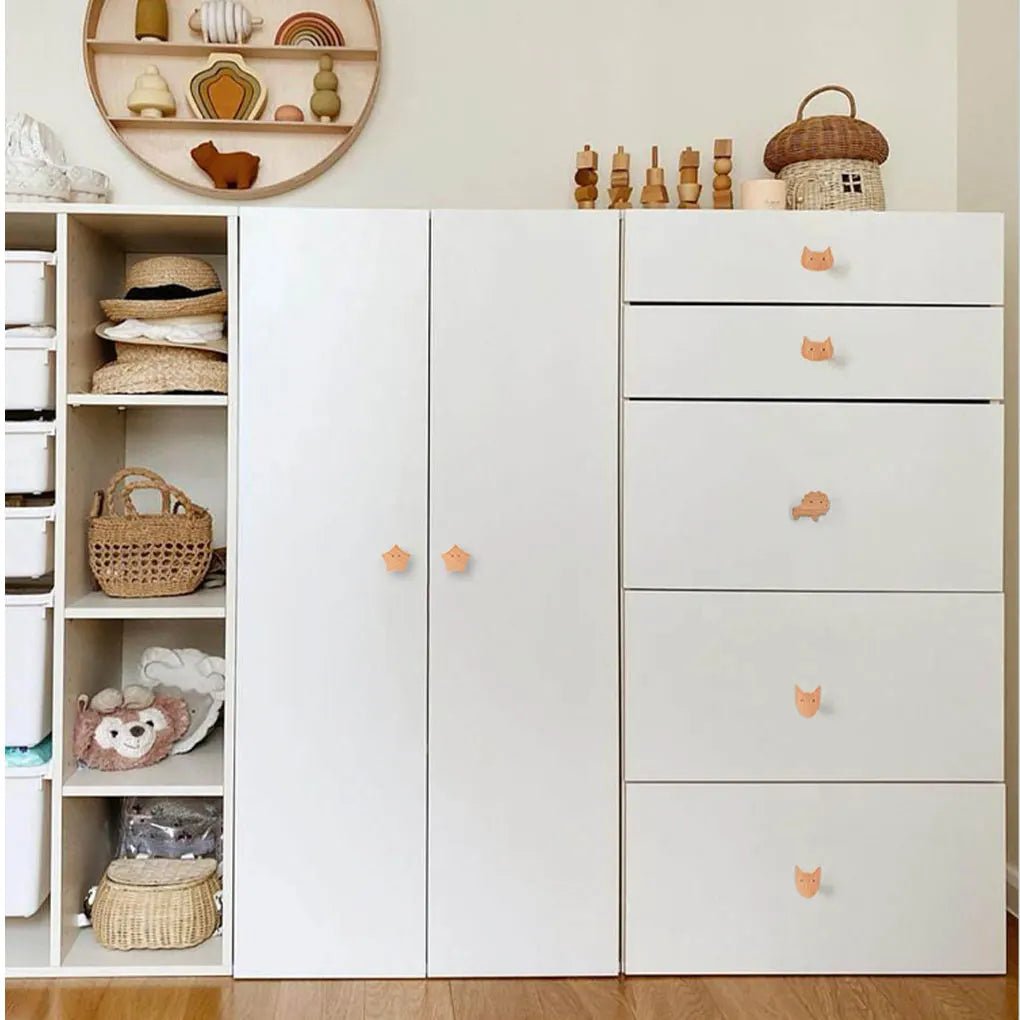 6er Set Holz - Möbelknöpfe für Kinderzimmer - ApolettaApoletta