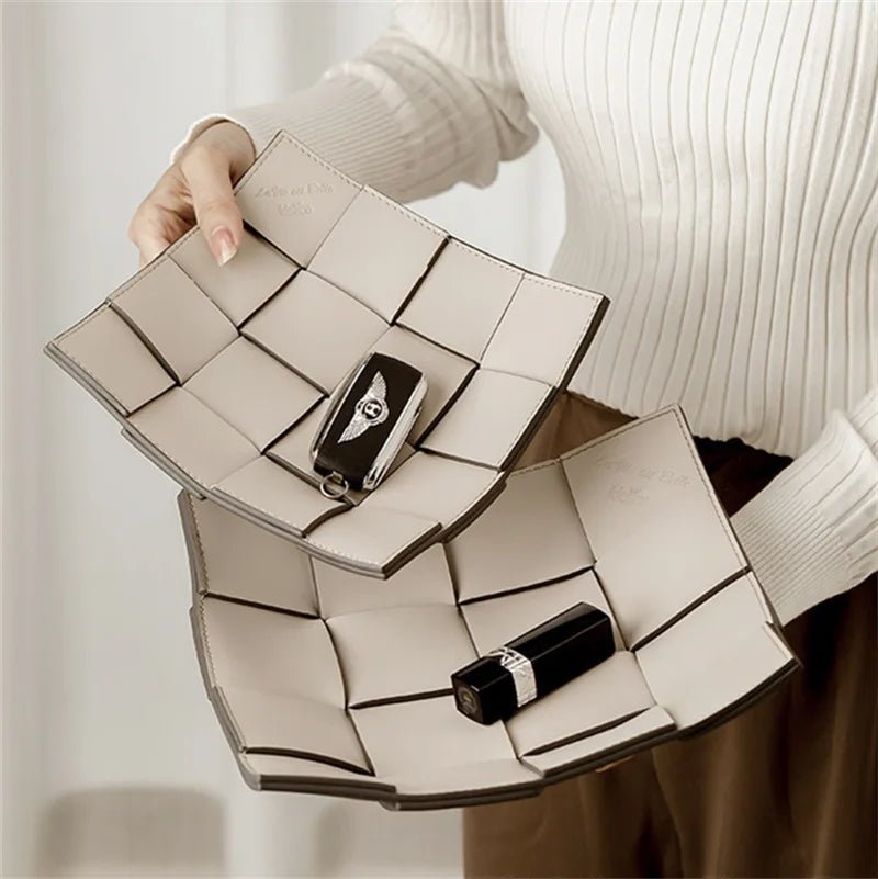 Leder - Aufbewahrungstablett mit Farbblock - Design - ApolettaApoletta