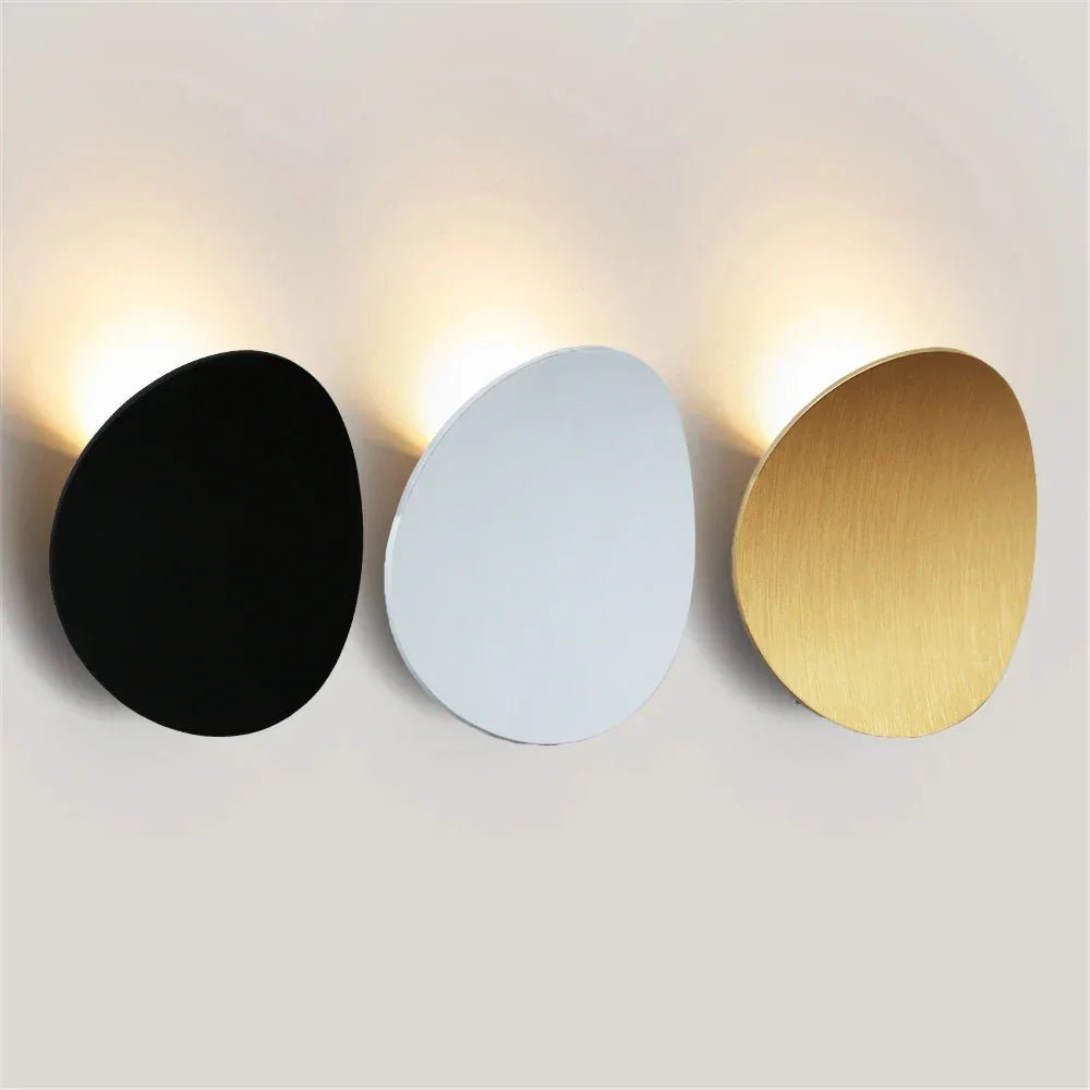 LED - Wandleuchte: Moderne Aluminium - Lampe in Schwarz, Weiß & Gold für Wohn - und Schlafzimmer - ApolettaApoletta