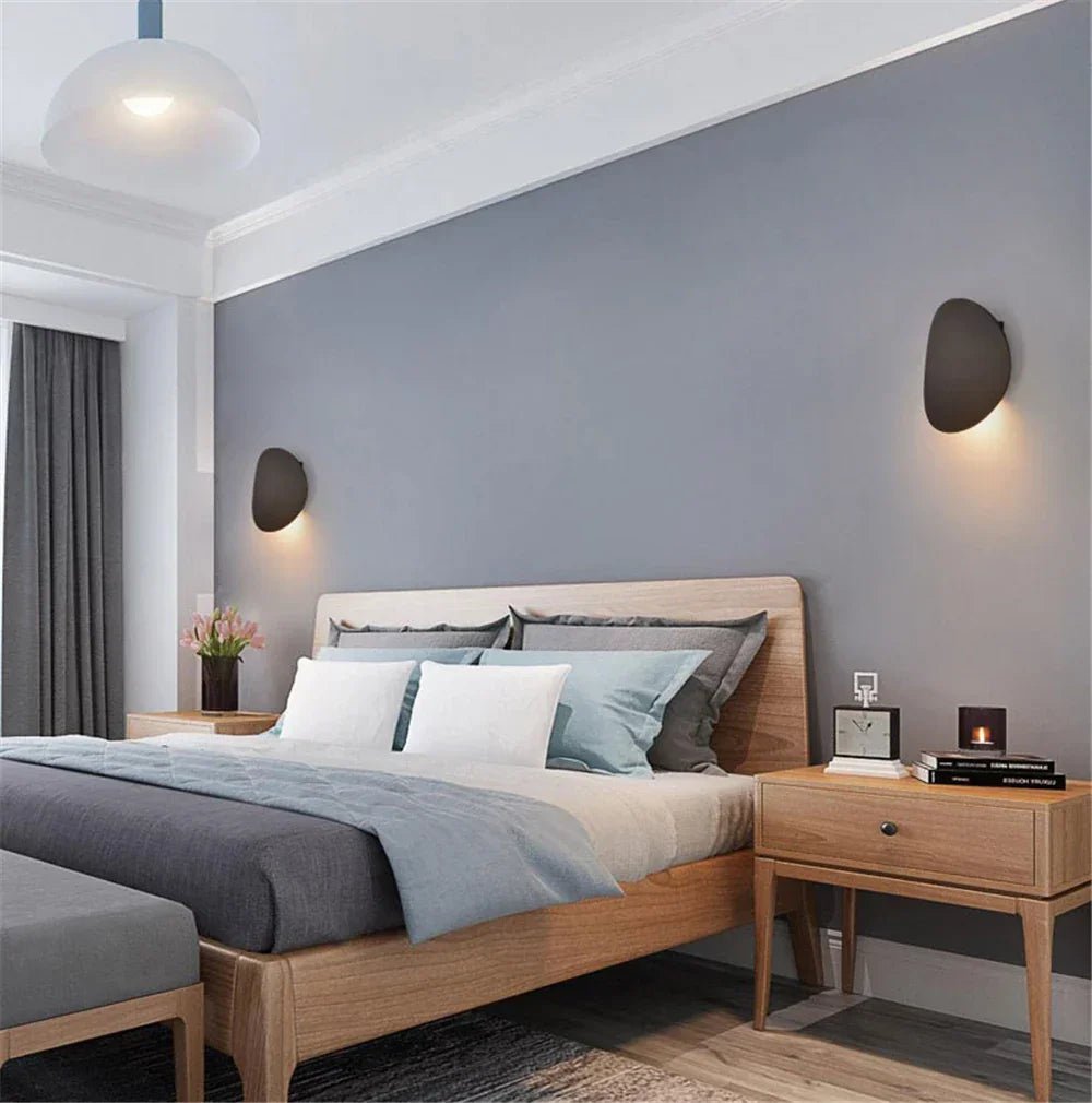 LED - Wandleuchte: Moderne Aluminium - Lampe in Schwarz, Weiß & Gold für Wohn - und Schlafzimmer - ApolettaApoletta