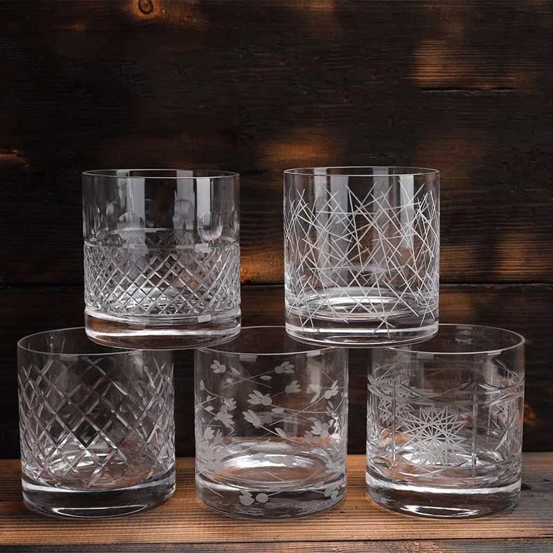 Old Fashioned Whiskygläser: 380 ml, Felsen - Gläser für Bourbon & Cocktails (2er - Set) - ApolettaApoletta