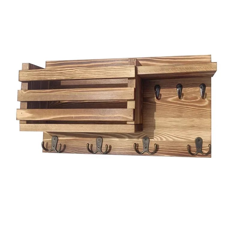 Rustikaler Schlüsselkasten aus Holz mit 6 Haken - ApolettaApoletta