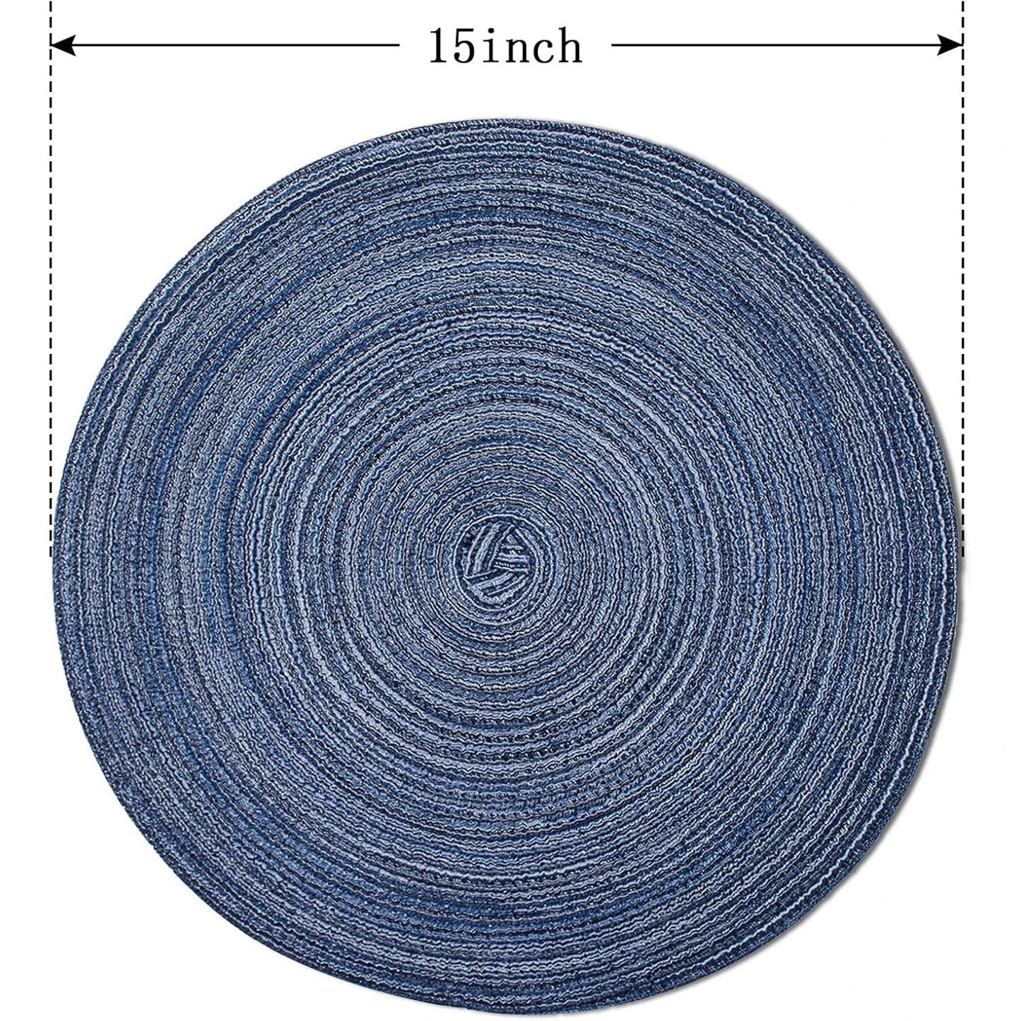 Rundes Geflochtenes Tischset: 4er - , 6er - oder 8er - Set aus natürlichem Material für Esszimmertische - ApolettaApoletta