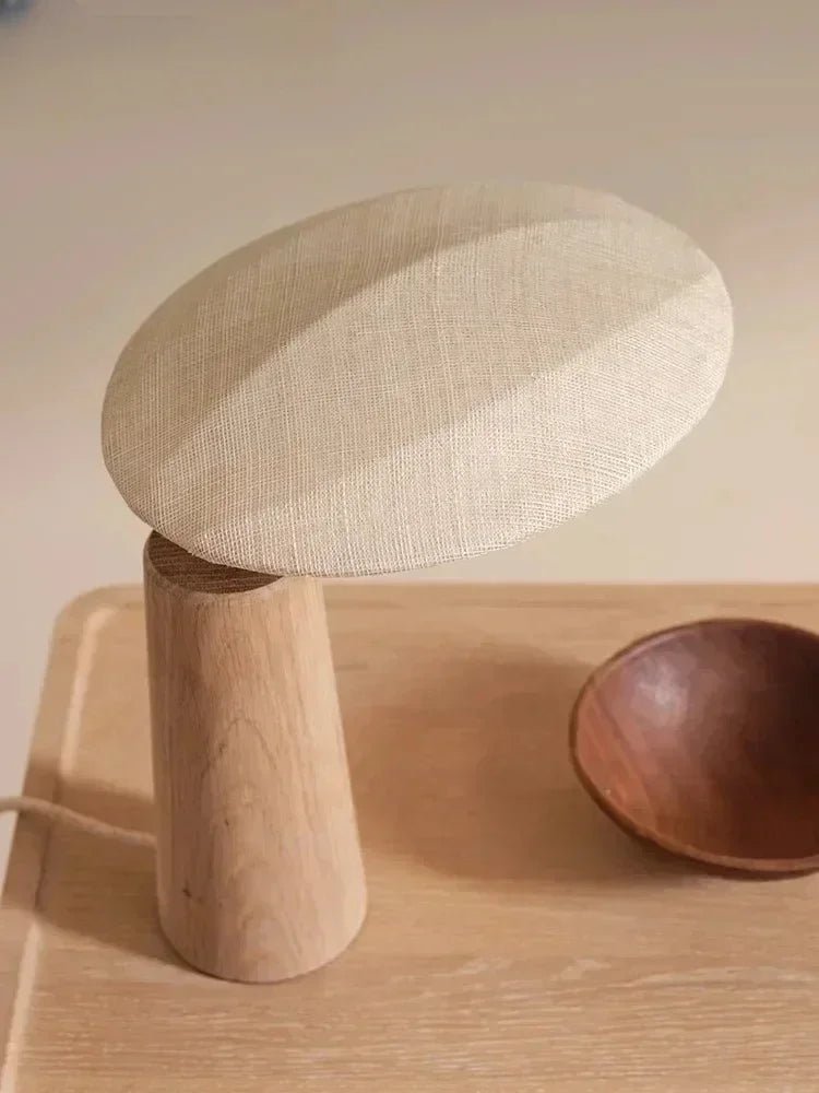 Wabi - Sabi Tischlampe aus Holz mit E27 - Fassung - ApolettaApoletta