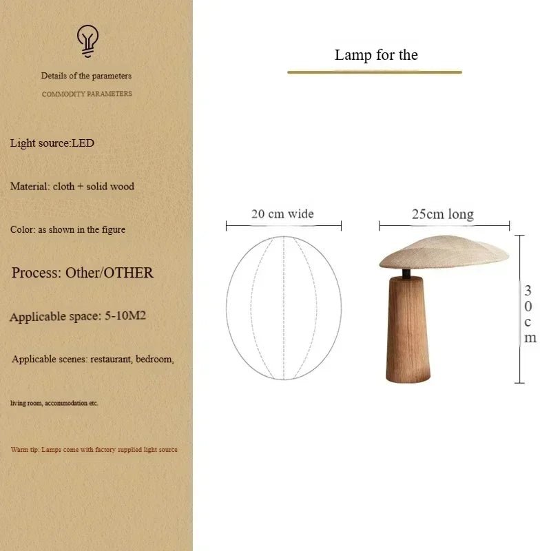 Wabi - Sabi Tischlampe aus Holz mit E27 - Fassung - ApolettaApoletta