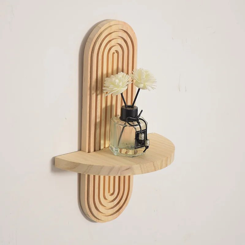 Holzregal im Boho - Stil: Wandmontiert für Wohnzimmer & Badezimmer - ApolettaApoletta