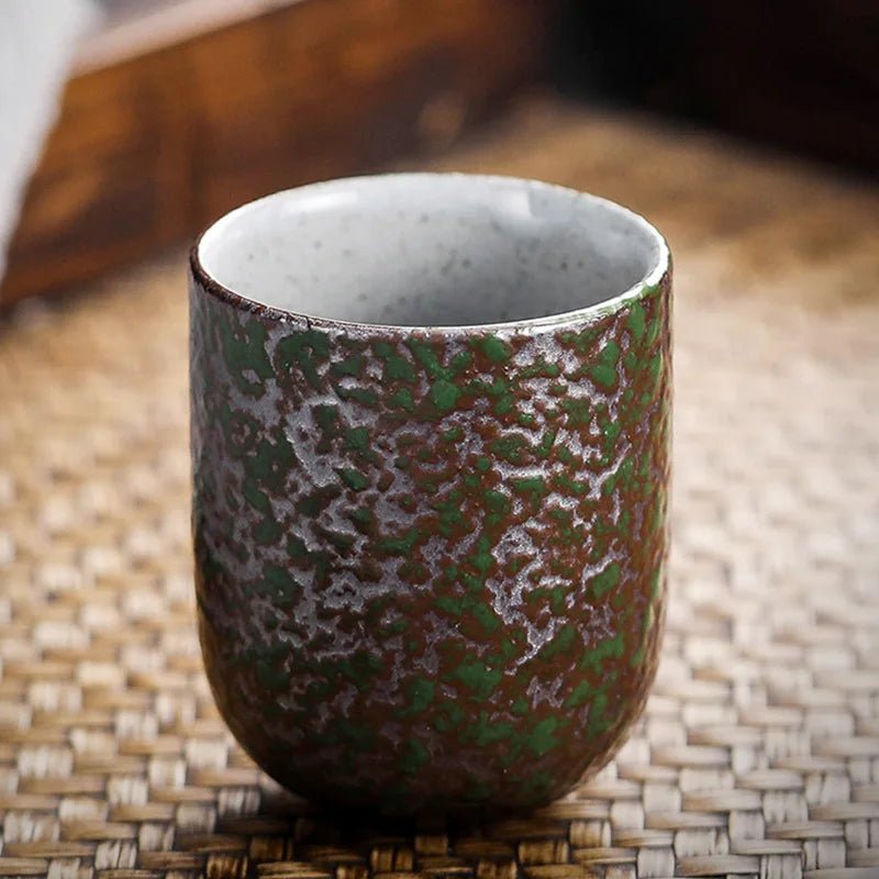 Japanische Teetasse im Vintage - Stil: 130 ml Steinzeug - Porzellan für Tee & Kaffee - ApolettaApoletta
