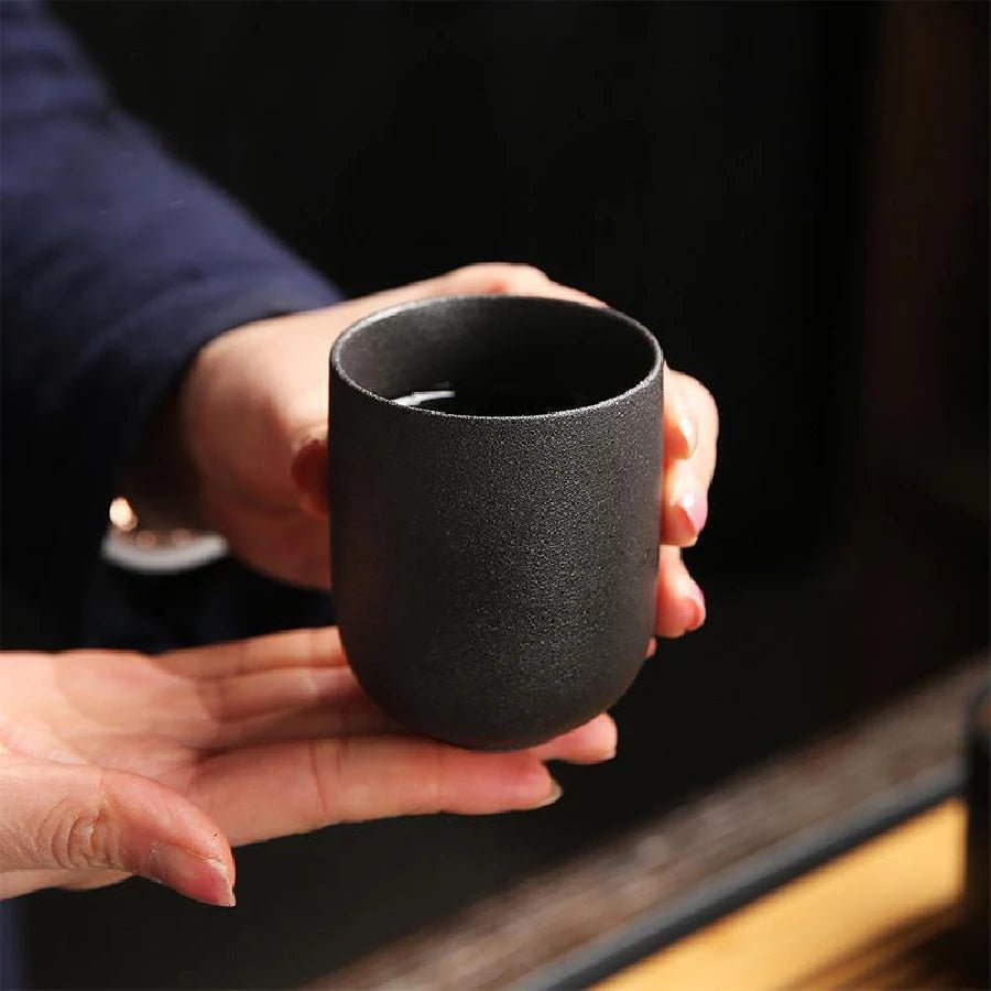 Japanische Teetasse im Vintage - Stil: 130 ml Steinzeug - Porzellan für Tee & Kaffee - ApolettaApoletta