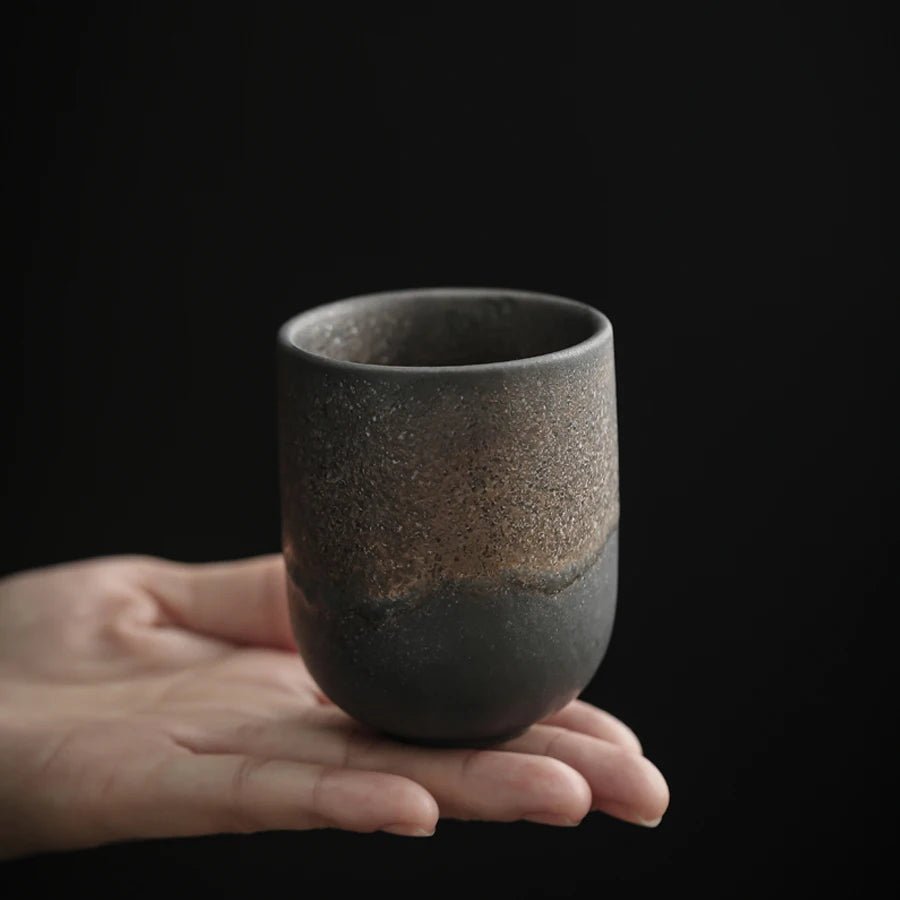 Japanische Teetasse im Vintage - Stil: 130 ml Steinzeug - Porzellan für Tee & Kaffee - ApolettaApoletta