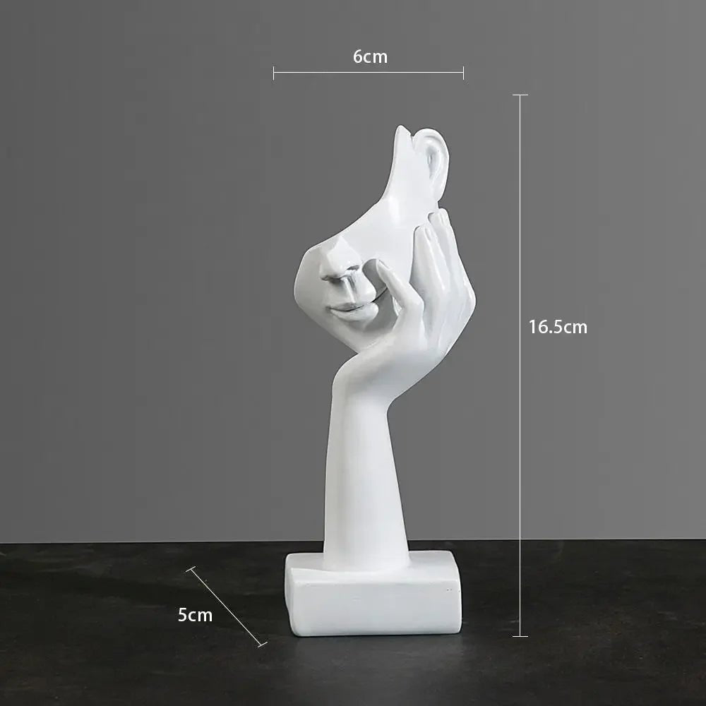 Harz - Statue: Nordische Skulptur & Gesicht - Figur für Büro und Zuhause - ApolettaApoletta
