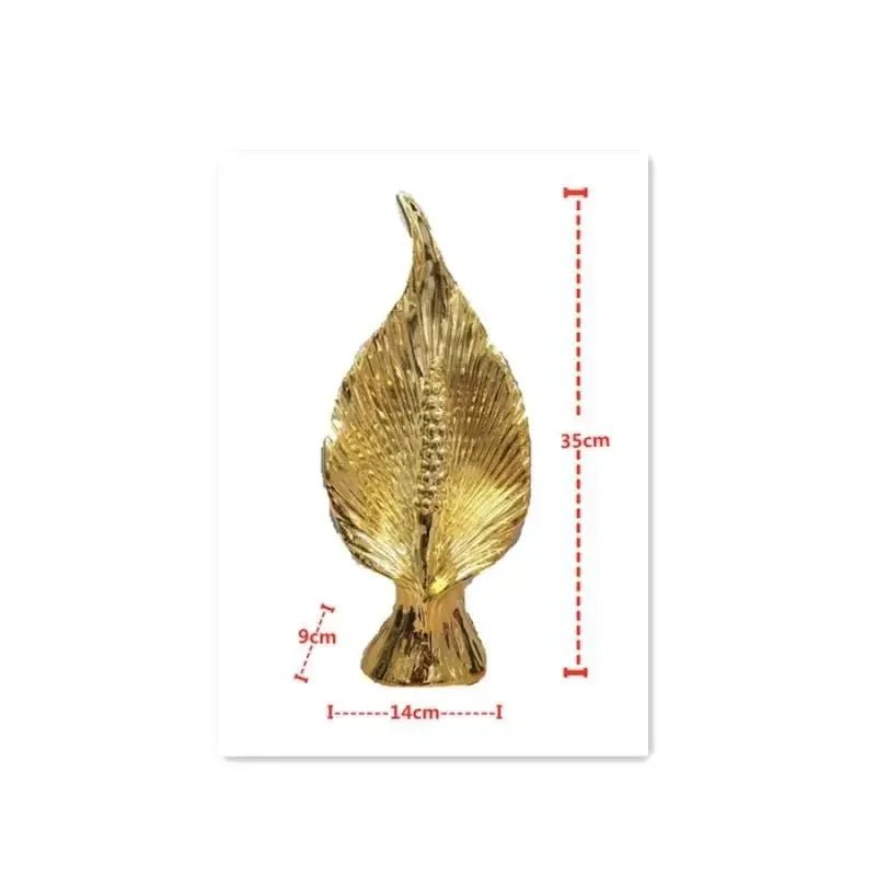 Goldblatt - Keramik: Moderne Skulptur & Deko für Wohnzimmer und Büro - ApolettaApoletta
