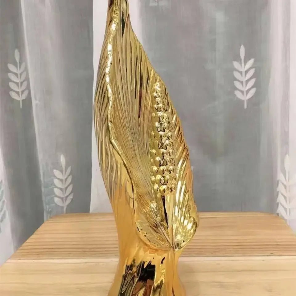 Goldblatt - Keramik: Moderne Skulptur & Deko für Wohnzimmer und Büro - ApolettaApoletta
