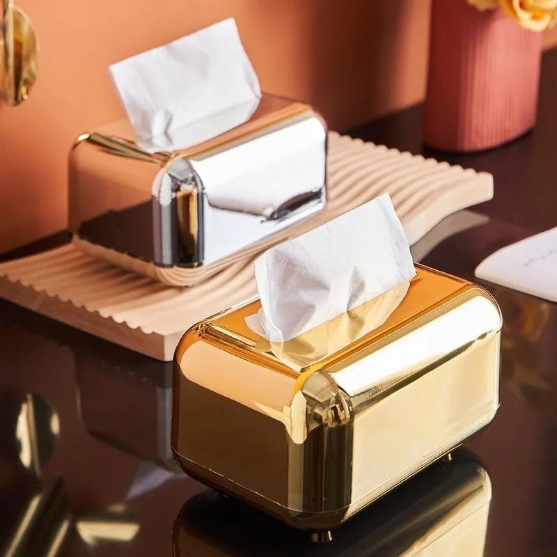 Luxus Goldene Tissue Box mit Organizer - ApolettaApoletta
