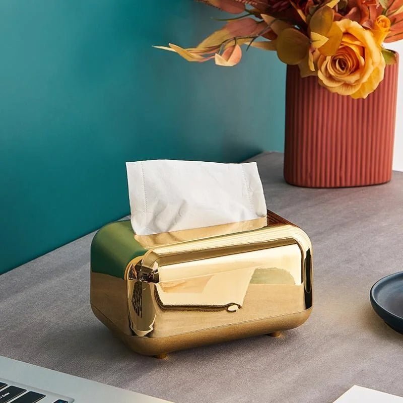 Luxus Goldene Tissue Box mit Organizer - ApolettaApoletta