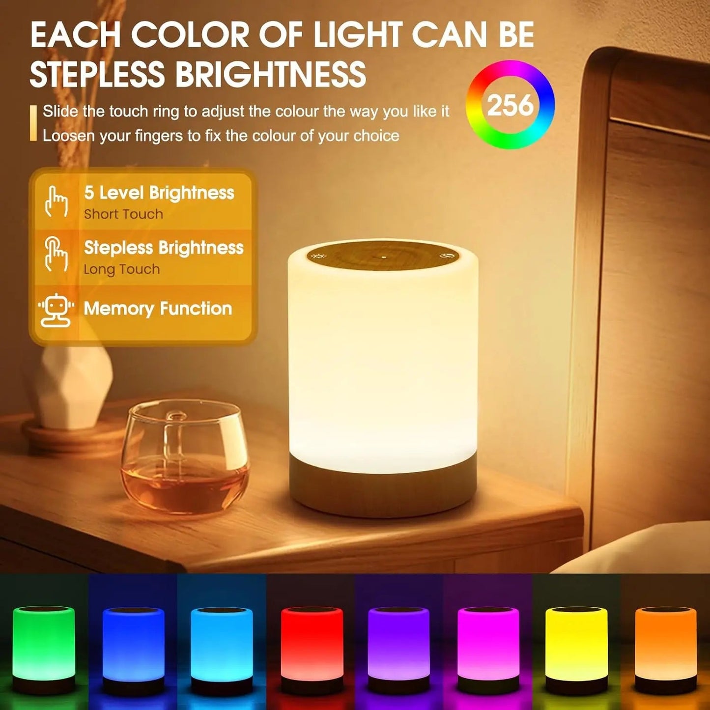 USB - Wiederaufladbare Dimmbare Touch - Lampe – Tragbares Nachtlicht für Baby & Kinder - ApolettaApoletta