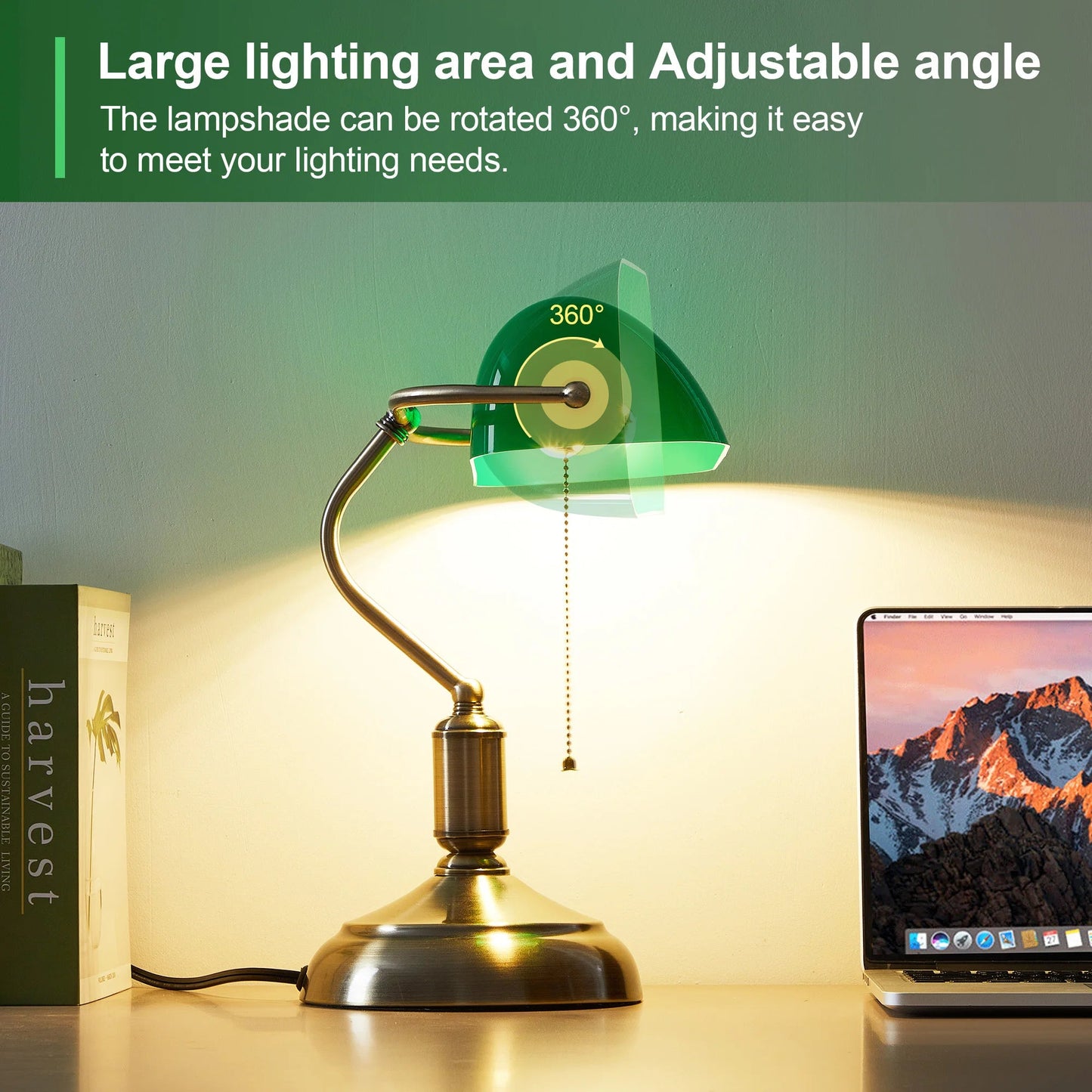 Moderne LED - Bank - Schreibtischlampe mit Zugschalter – Perfekt für Büro & Schlafzimmer - ApolettaApoletta