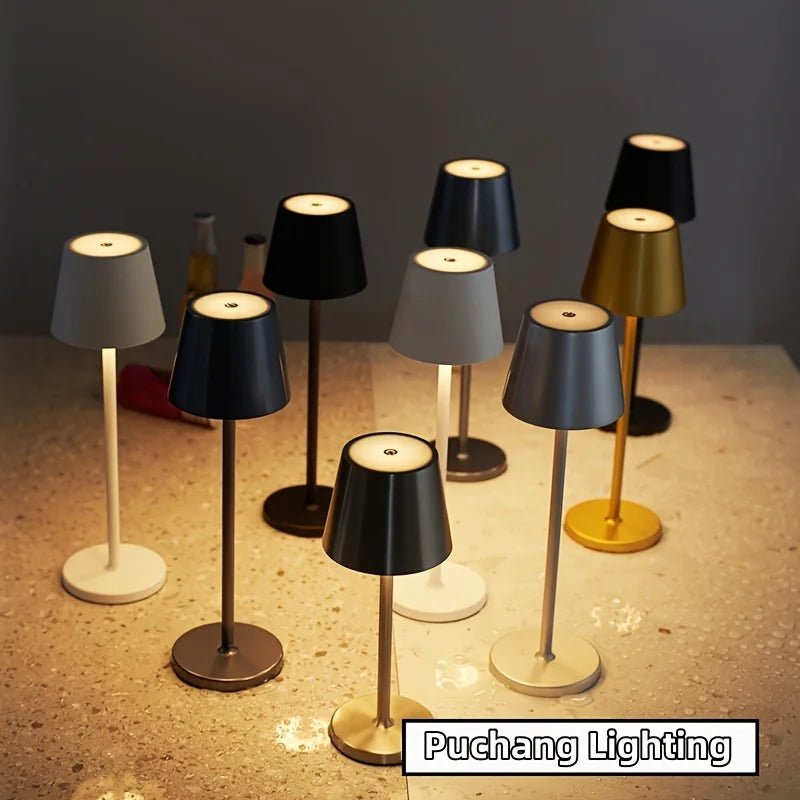 Wiederaufladbare LED - Tischlampe – Elegantes, kabelloses Nachtlicht mit Touch - Sensor - ApolettaApoletta