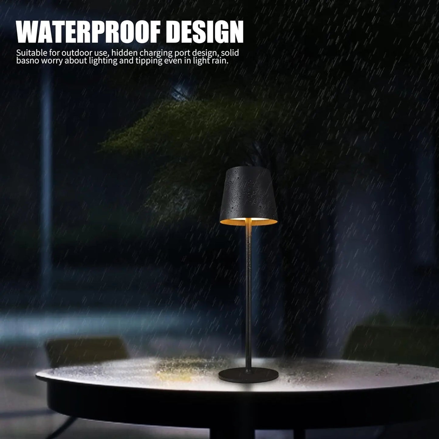 Wiederaufladbare LED - Tischlampe – Elegantes, kabelloses Nachtlicht mit Touch - Sensor - ApolettaApoletta