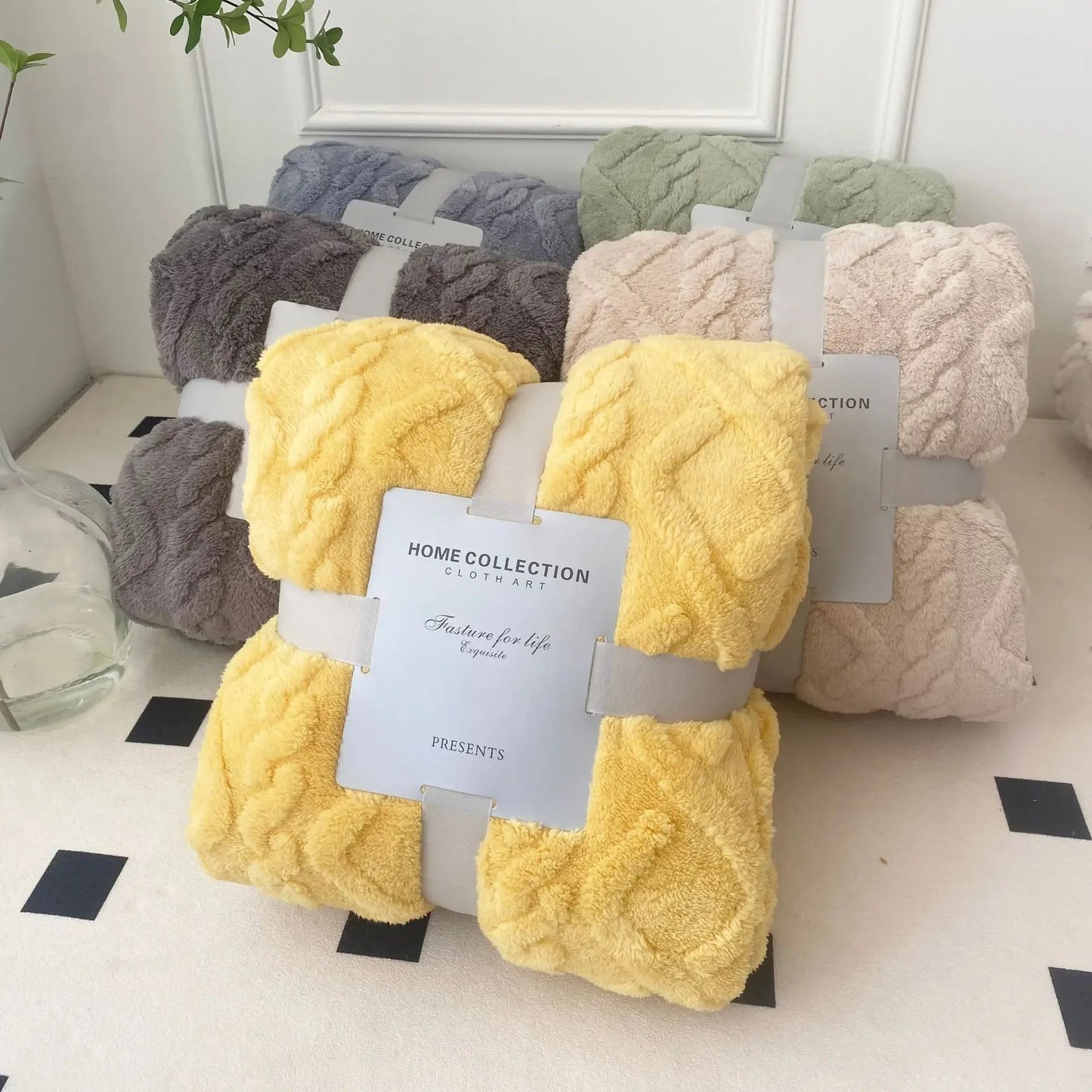 Winter Decke: Warme Sherpa - & Fleece - Decke für Zuhause und Reisen - ApolettaApoletta