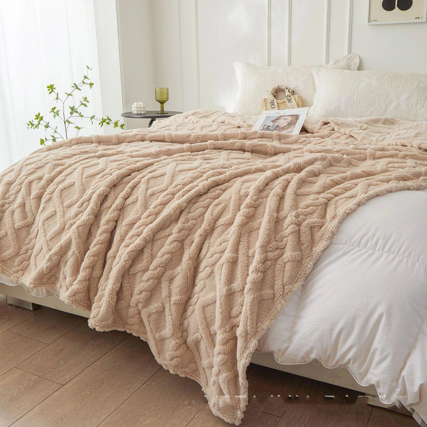 Winter Decke: Warme Sherpa - & Fleece - Decke für Zuhause und Reisen - ApolettaApoletta