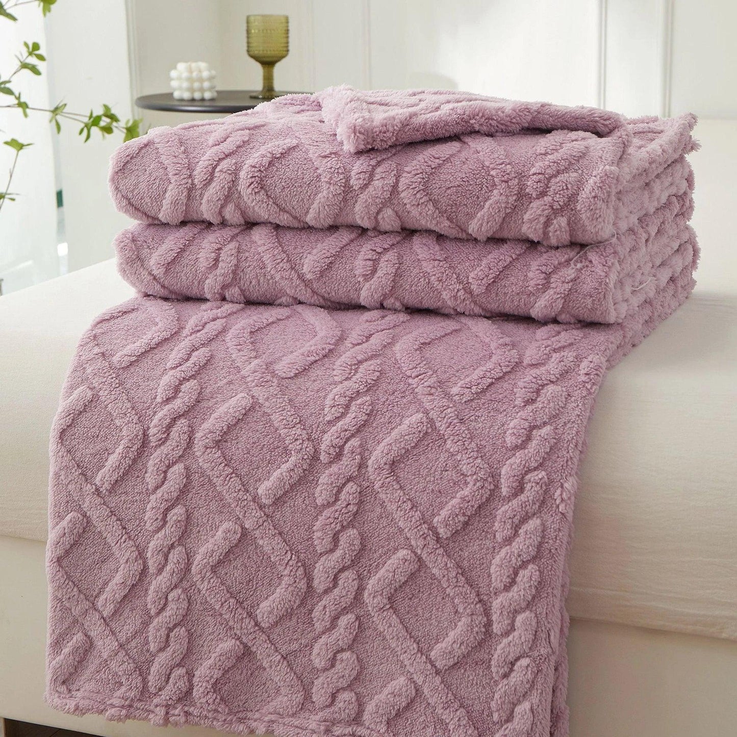 Winter Decke: Warme Sherpa - & Fleece - Decke für Zuhause und Reisen - ApolettaApoletta