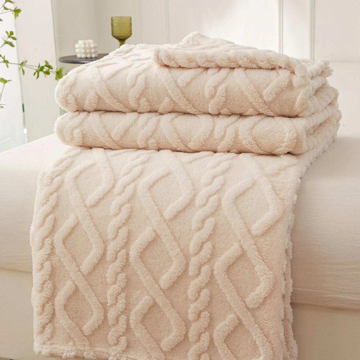 Winter Decke: Warme Sherpa - & Fleece - Decke für Zuhause und Reisen - ApolettaApoletta