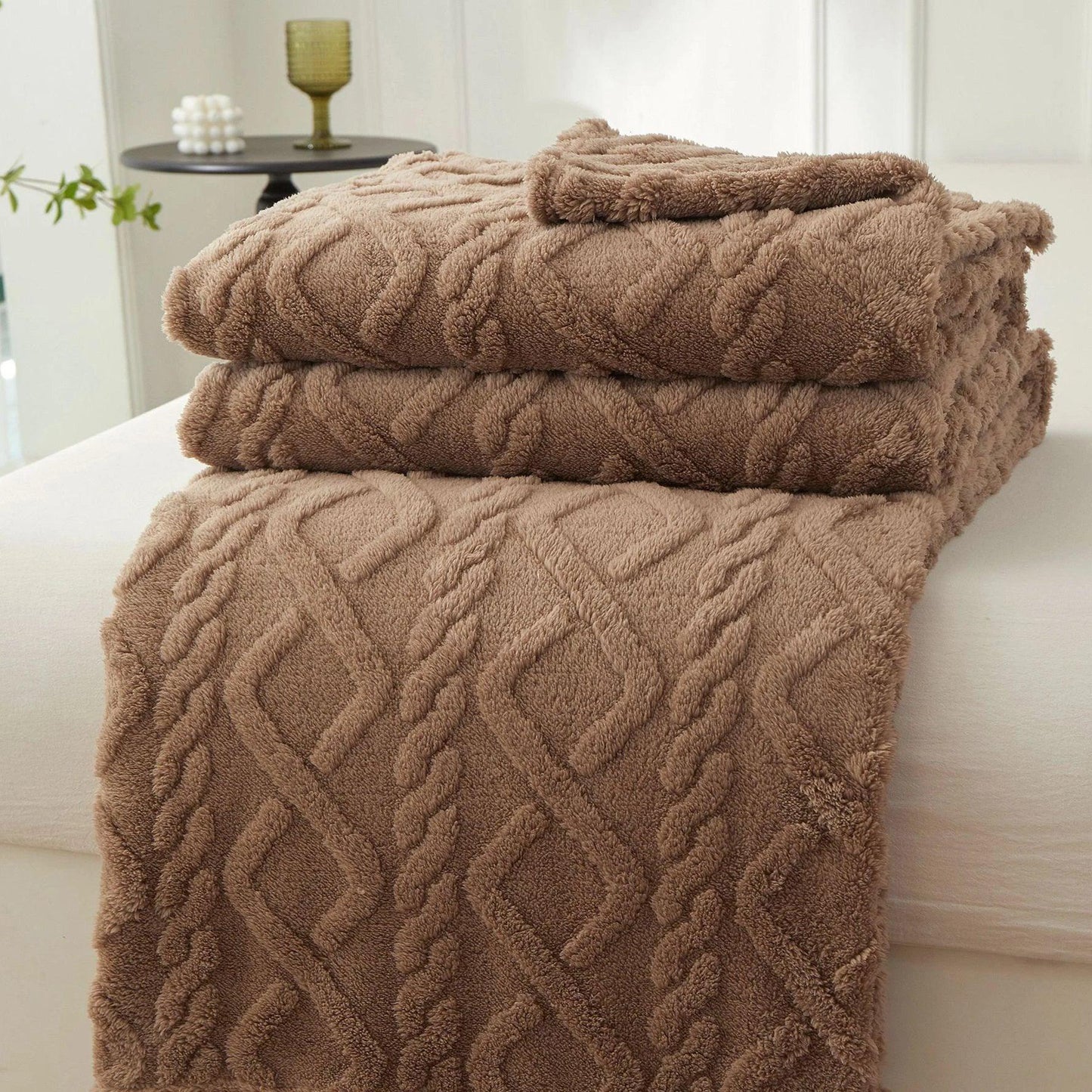 Winter Decke: Warme Sherpa - & Fleece - Decke für Zuhause und Reisen - ApolettaApoletta
