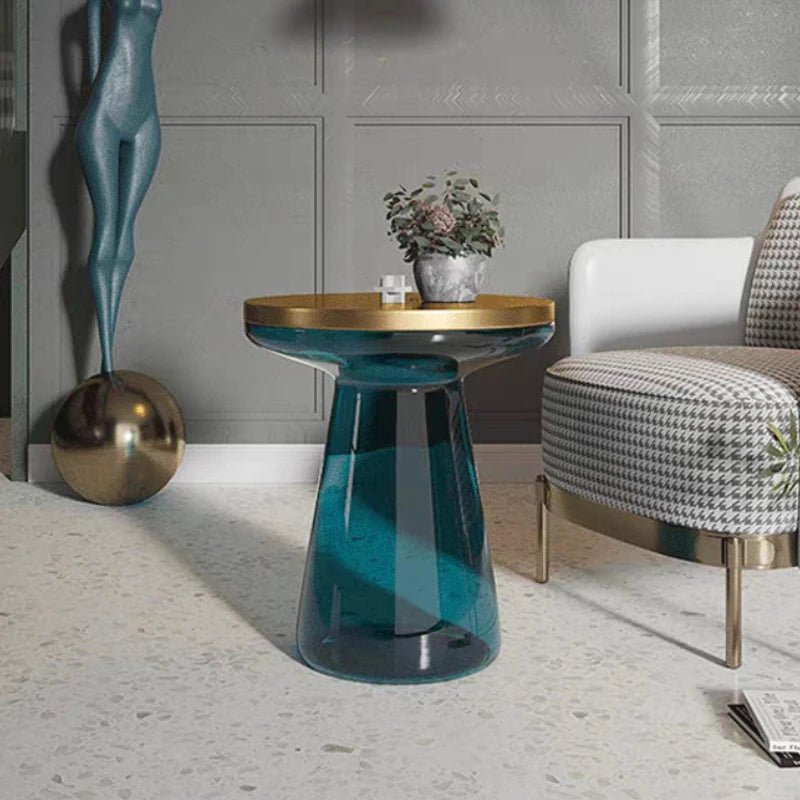Runder Glas - Couchtisch im Nordic - Stil - ApolettaApoletta