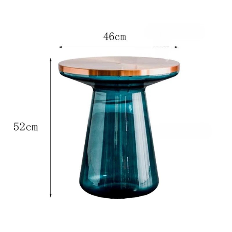 Runder Glas - Couchtisch im Nordic - Stil - ApolettaApoletta