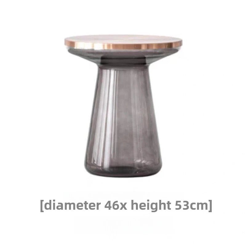 Runder Glas - Couchtisch im Nordic - Stil - ApolettaApoletta