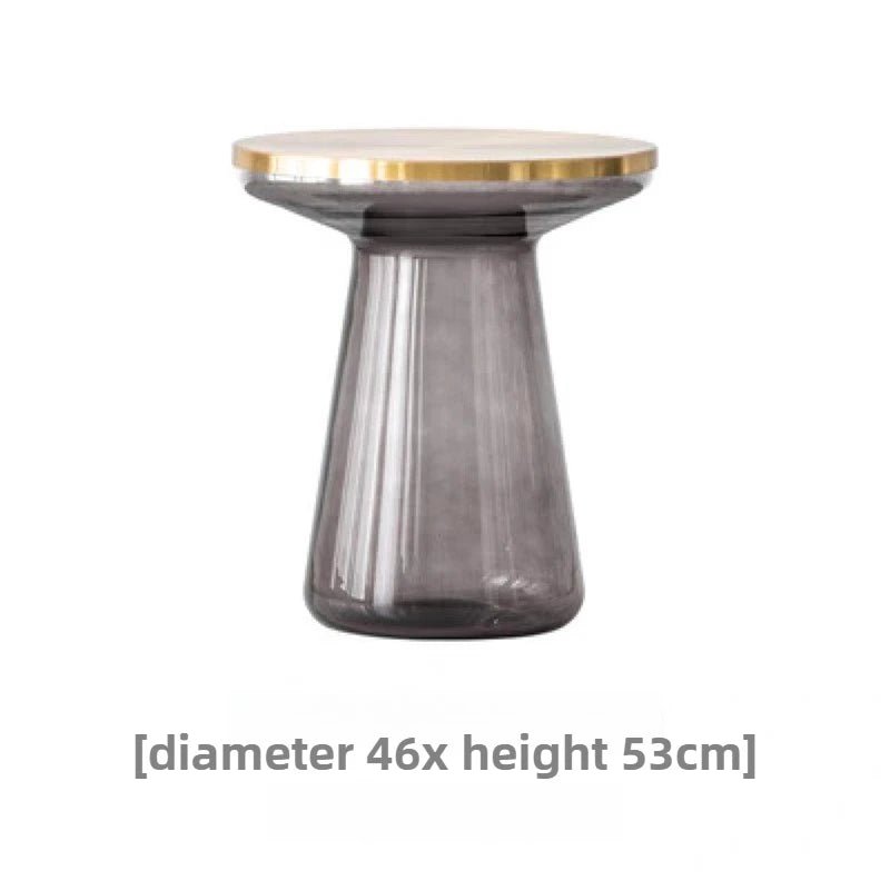 Runder Glas - Couchtisch im Nordic - Stil - ApolettaApoletta