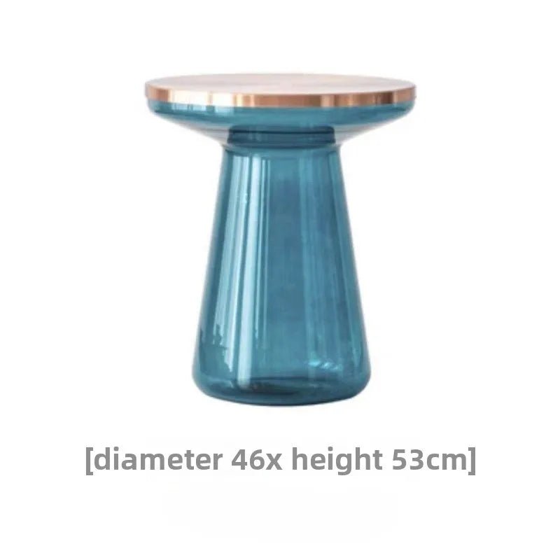Runder Glas - Couchtisch im Nordic - Stil - ApolettaApoletta