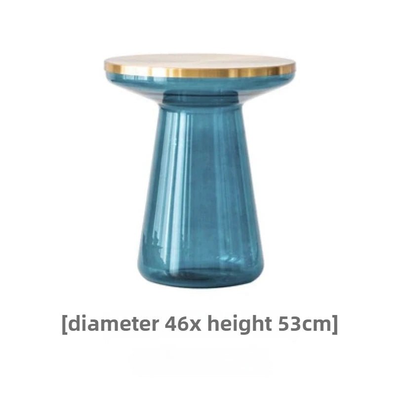 Runder Glas - Couchtisch im Nordic - Stil - ApolettaApoletta