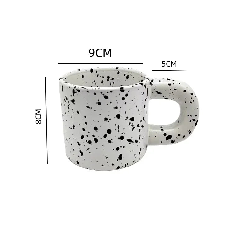 Kreativer Keramik - Becher: Nordischer Stil mit Ringgriff für Kaffee - ApolettaApoletta
