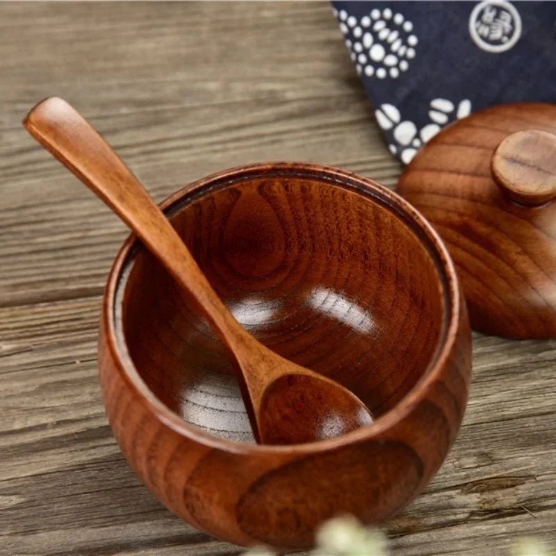 Salzstreuer aus Holz: Vintage - Gewürzglas mit Deckel & Salzkeller - ApolettaApoletta