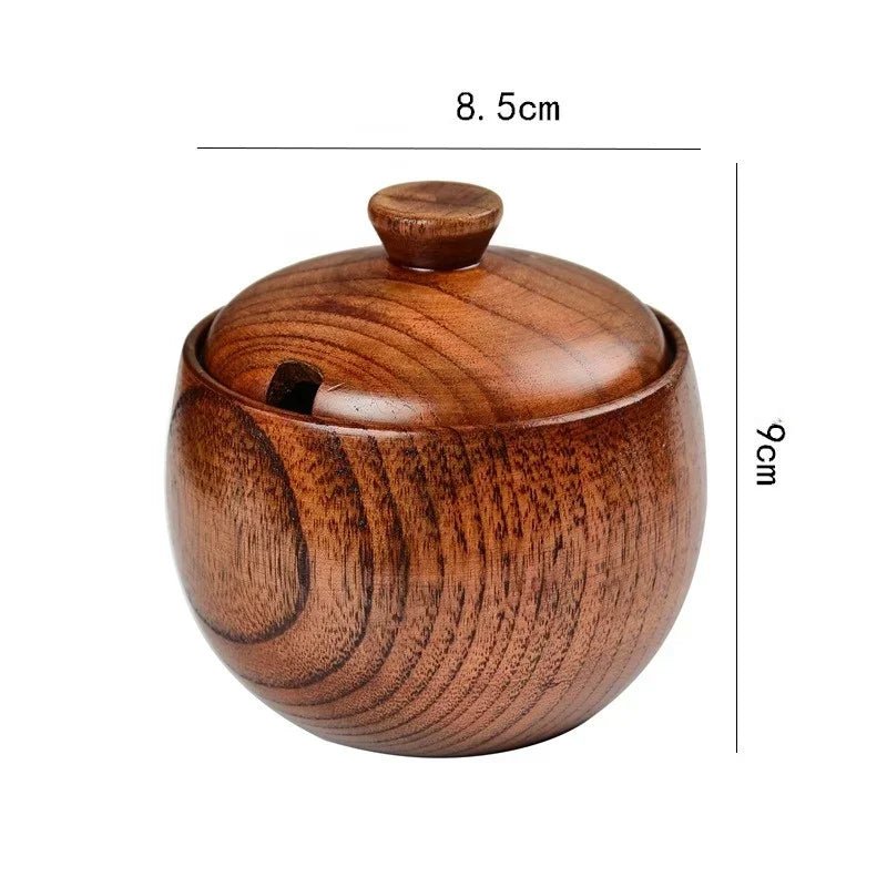 Salzstreuer aus Holz: Vintage - Gewürzglas mit Deckel & Salzkeller - ApolettaApoletta