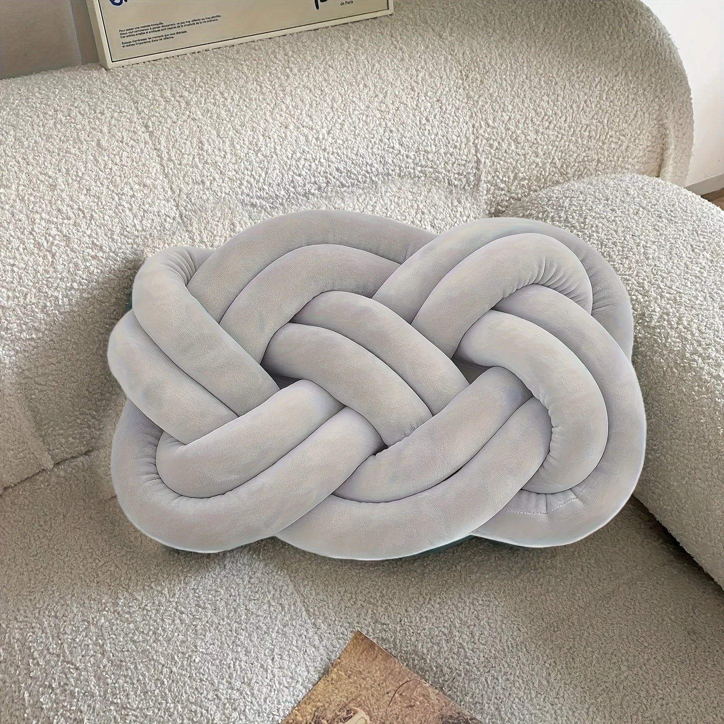 Geknotetes Kissen: Weiches, dekoratives Wurfkissen für Sofa & Schlafzimmer - ApolettaApoletta