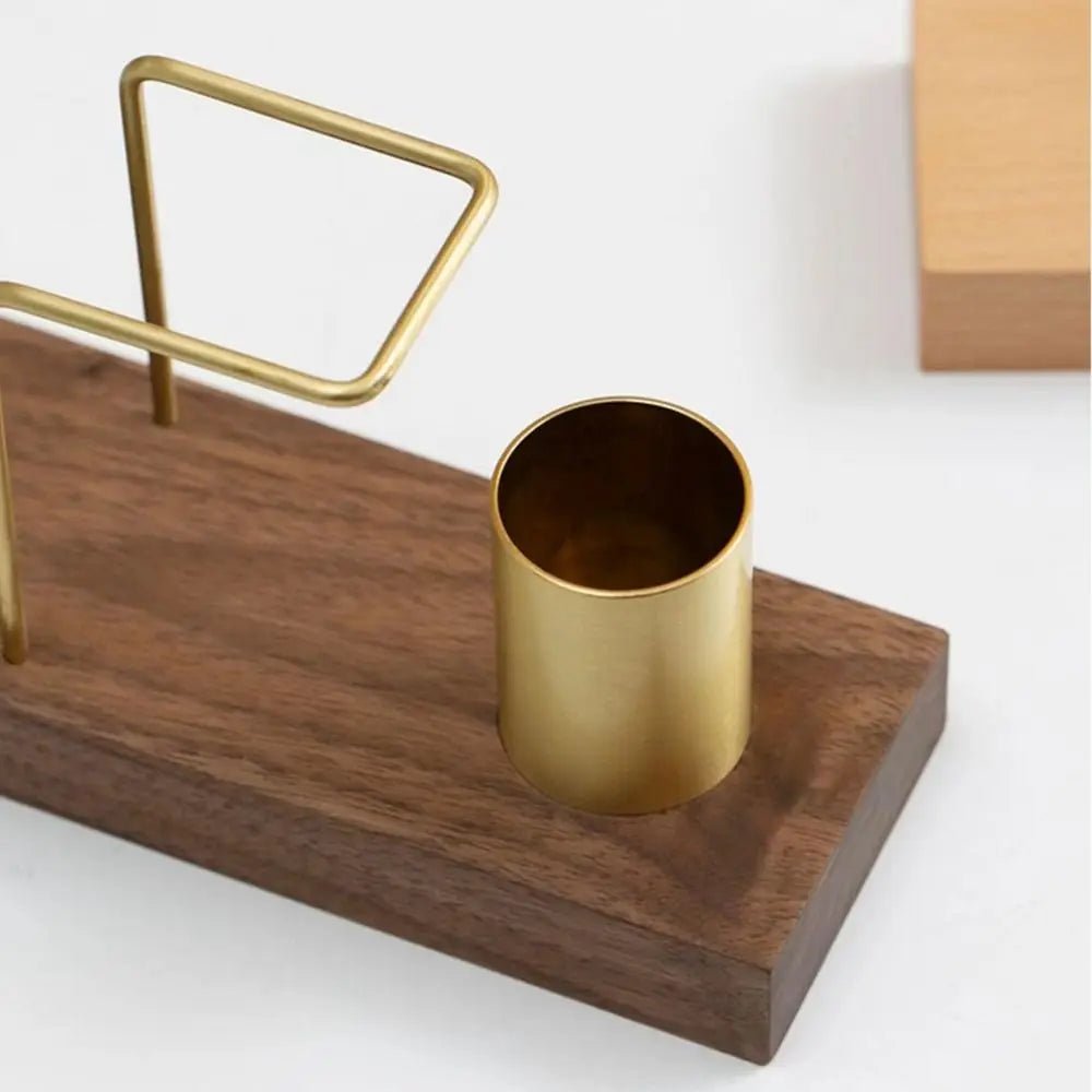 Goldener Serviettenhalter aus Metall: Vertikaler Spender mit Zahnstocher - Box - ApolettaApoletta