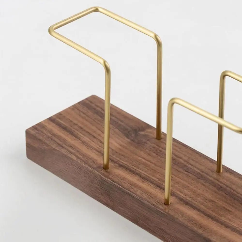 Goldener Serviettenhalter aus Metall: Vertikaler Spender mit Zahnstocher - Box - ApolettaApoletta