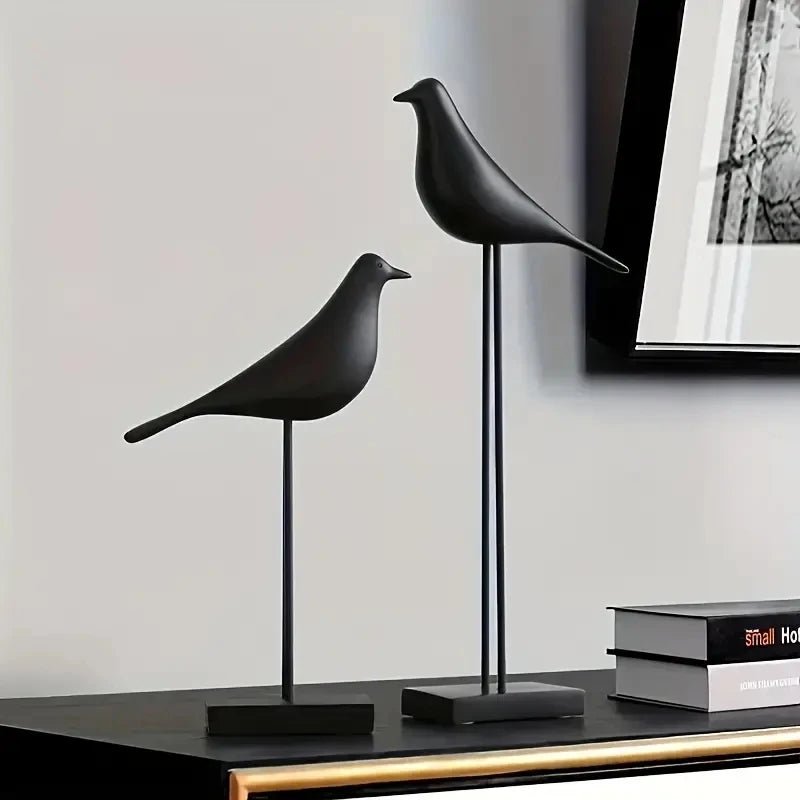Vogel - Statue aus Harz: Handgefertigte, nordische Dekoration für Büro & Zuhause - ApolettaApoletta