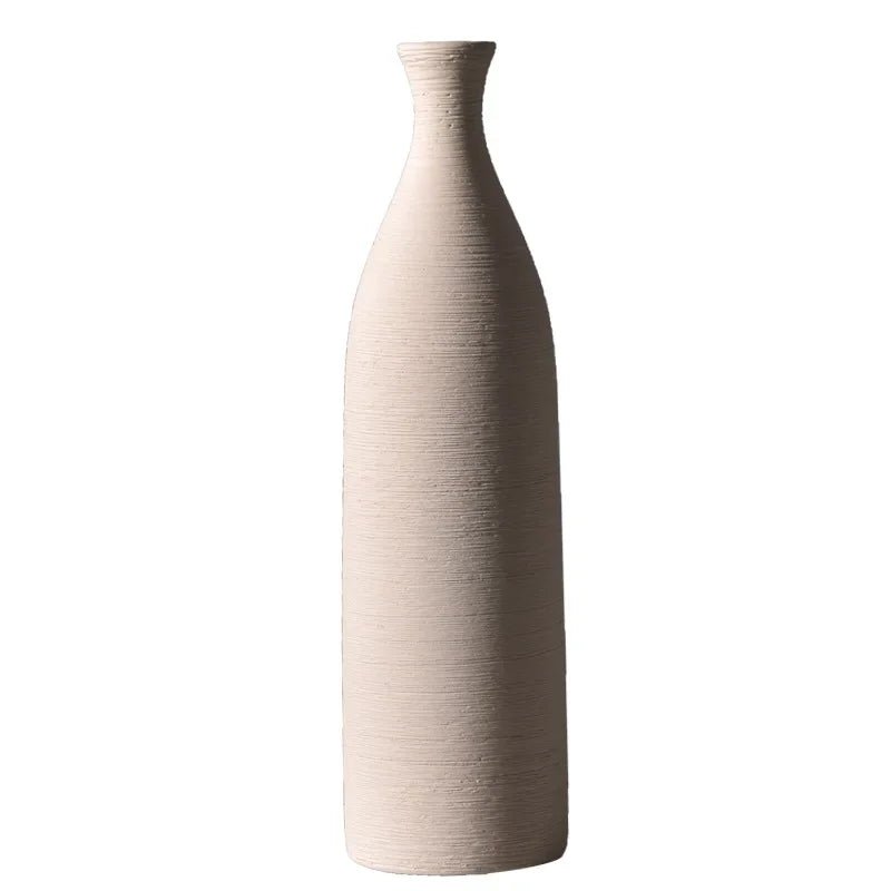 Nordische Retro - Keramikvase: Gebürstete Deko für Wohnzimmer, Schlafzimmer & Weinschrank - ApolettaApoletta