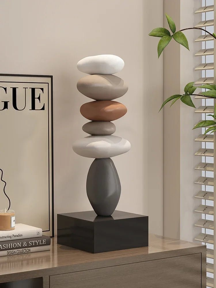 Moderne Harz - Skulptur: Abstrakte Feng - Shui - Kunst für Wein - & TV - Schränke - ApolettaApoletta