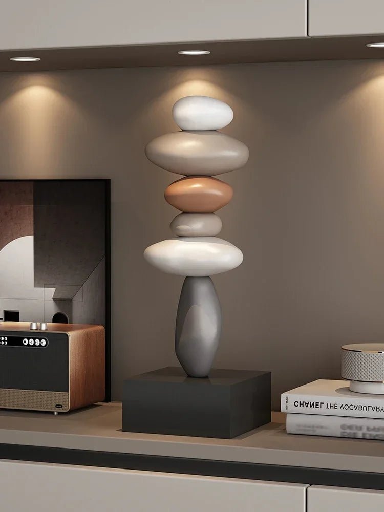 Moderne Harz - Skulptur: Abstrakte Feng - Shui - Kunst für Wein - & TV - Schränke - ApolettaApoletta